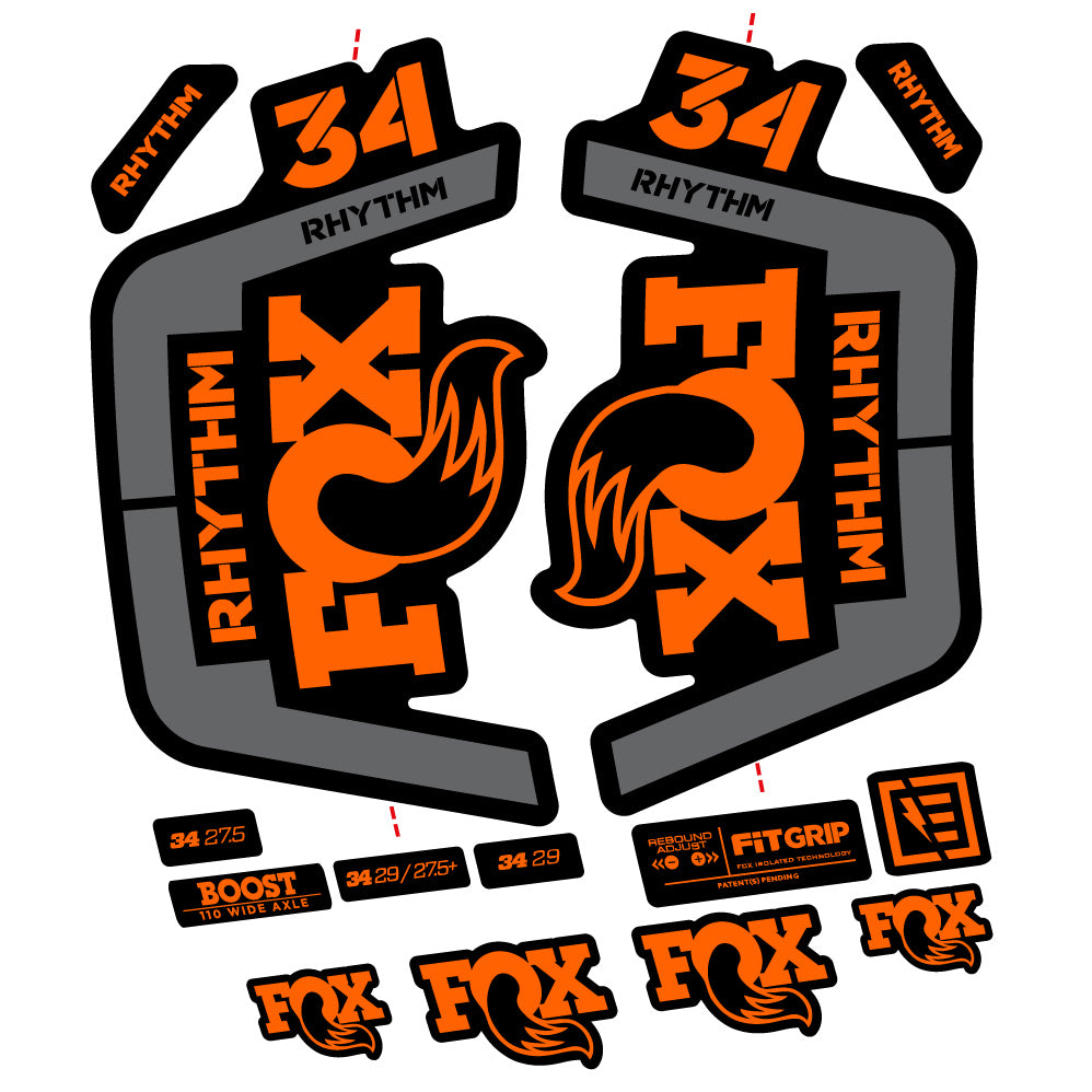 Aufkleber Fox 34 Rhythm 2019 Fahrradgabel Aufkleber Vinyl
