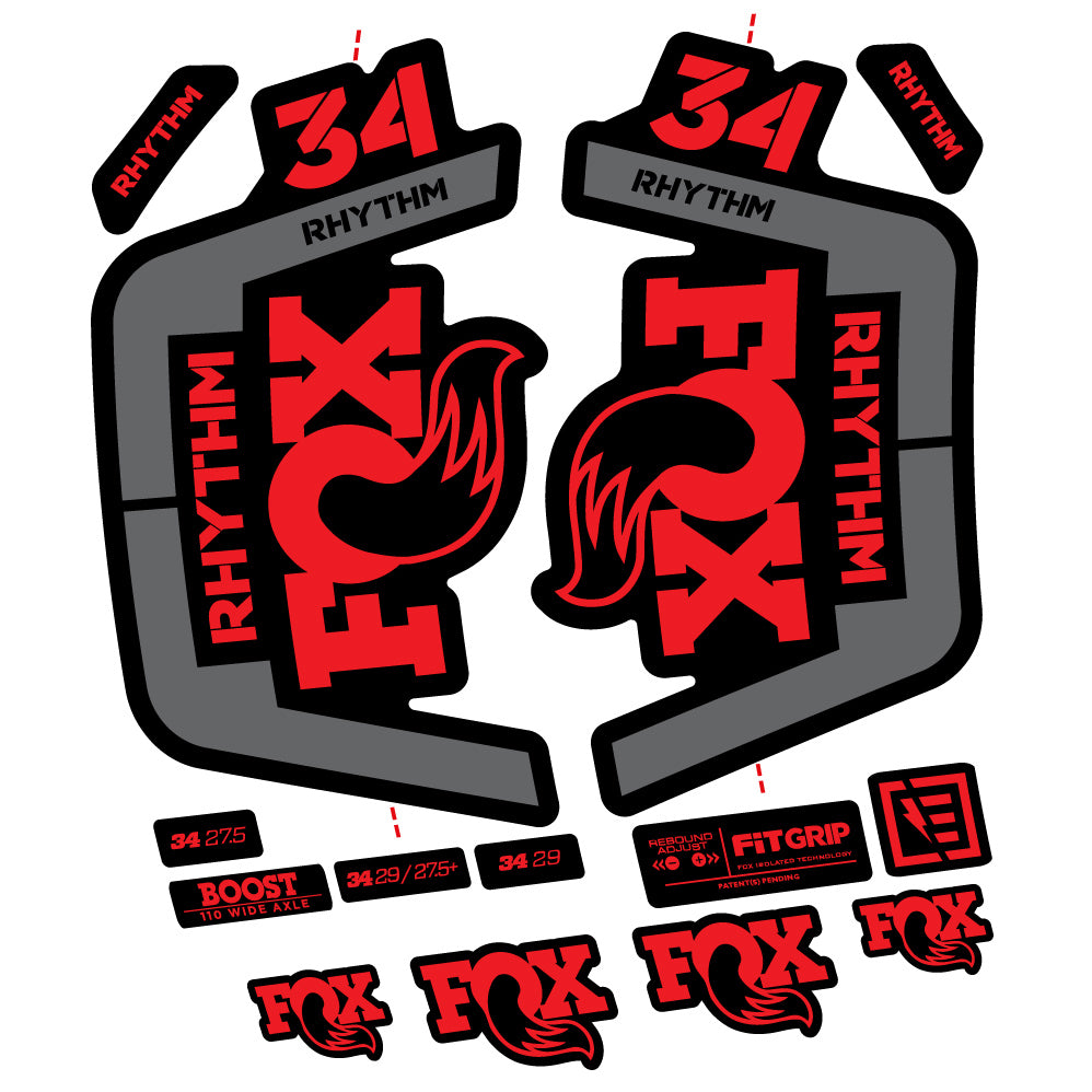 Aufkleber Fox 34 Rhythm 2019 Fahrradgabel Aufkleber Vinyl