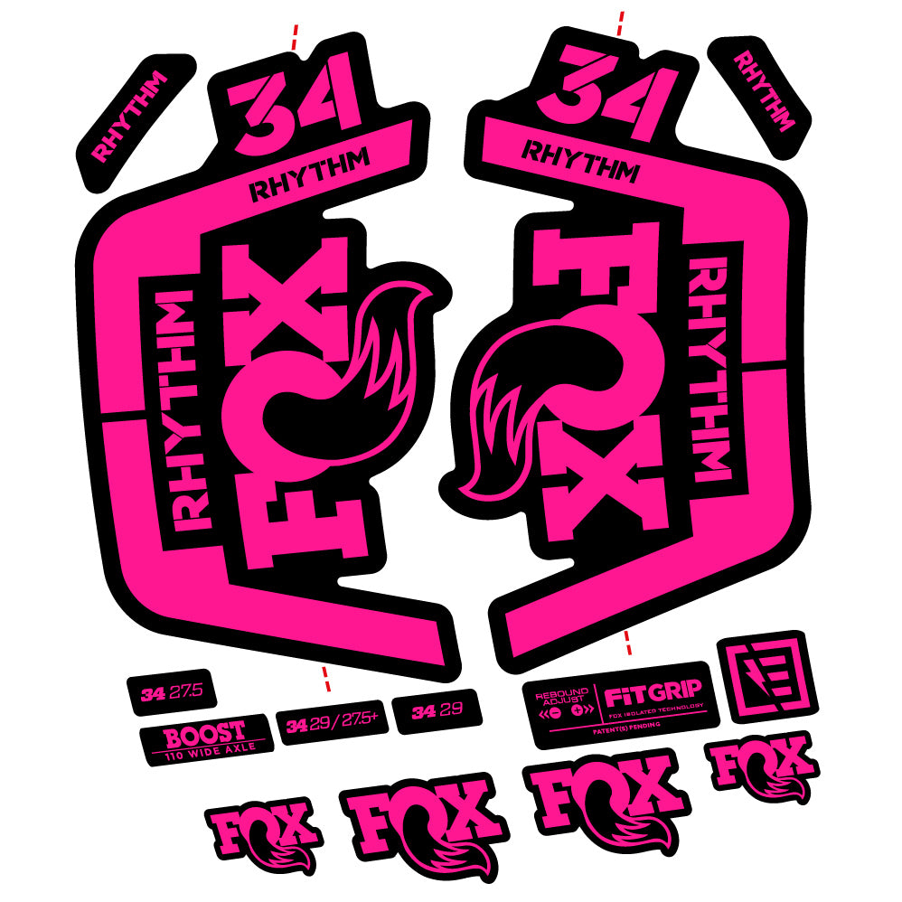 Aufkleber Fox 34 Rhythm 2019 Fahrradgabel Aufkleber Vinyl