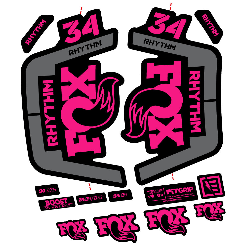 Aufkleber Fox 34 Rhythm 2019 Fahrradgabel Aufkleber Vinyl