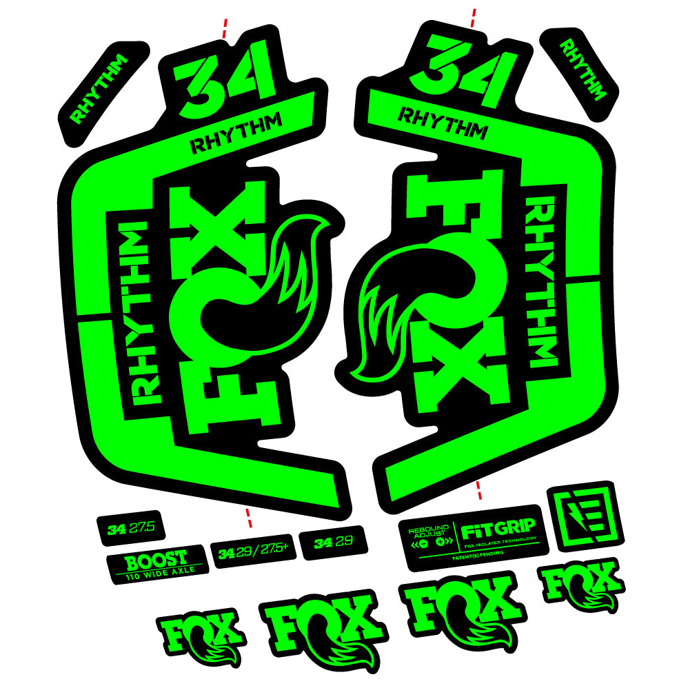Aufkleber Fox 34 Rhythm 2019 Fahrradgabel Aufkleber Vinyl