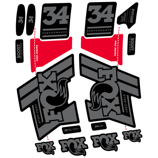 Aufkleber Fox 34 SC Performance 2019 Fahrradgabel Sticker Vinyl