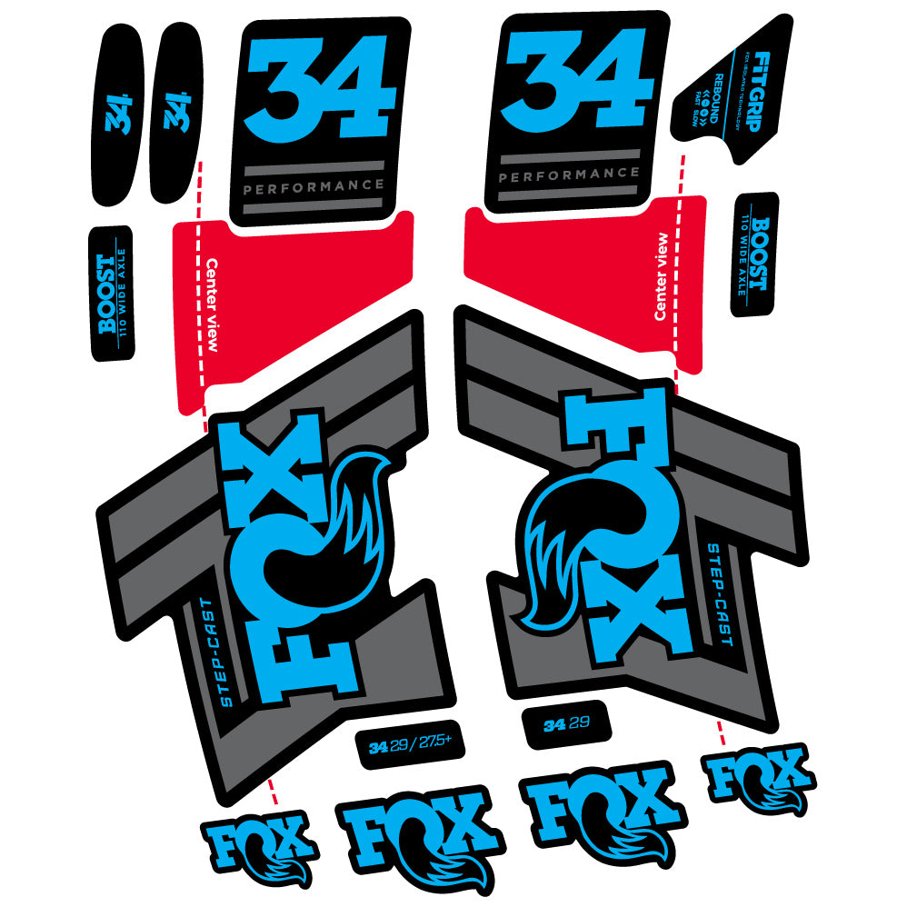 Aufkleber Fox 34 SC Performance 2019 Fahrradgabel Sticker Vinyl