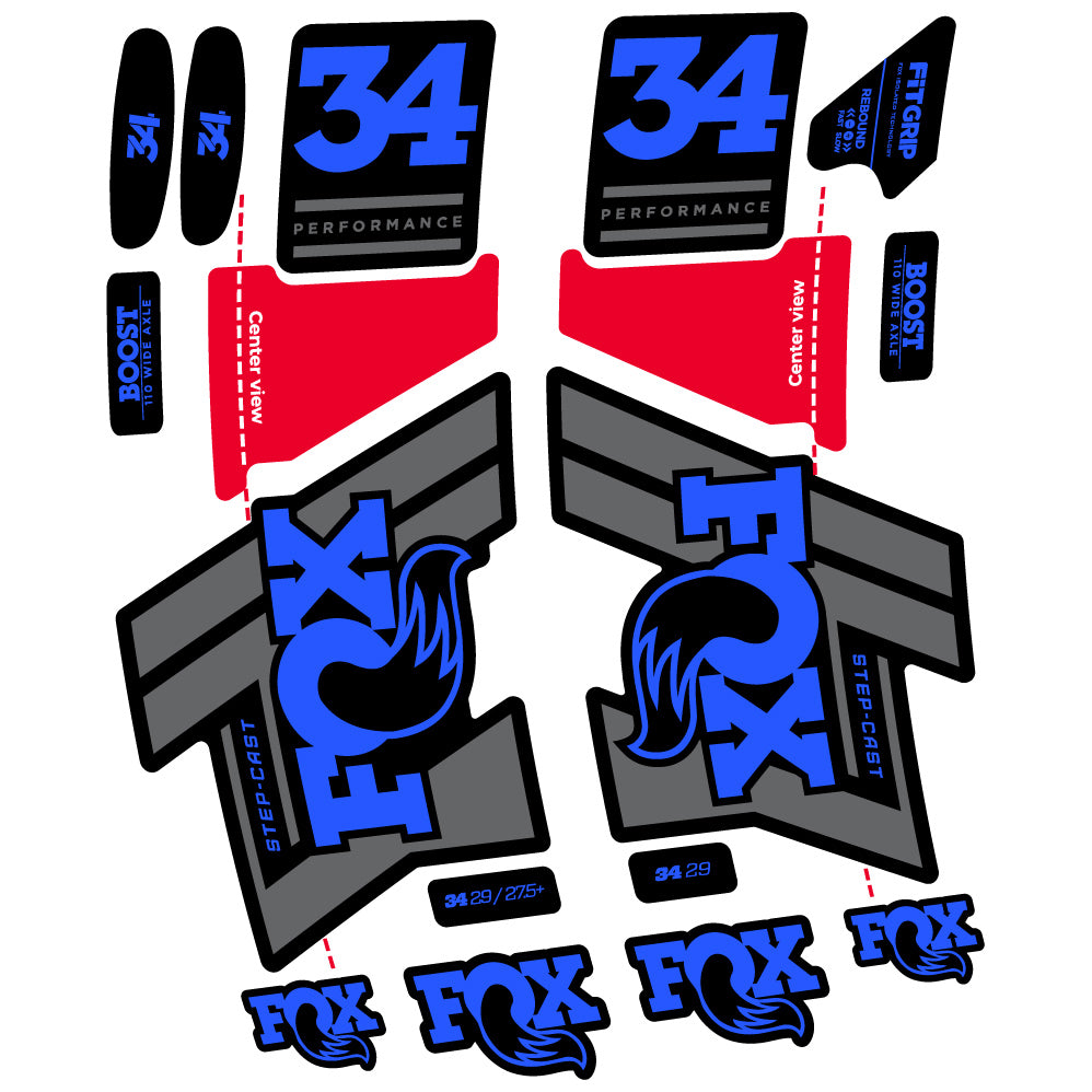 Aufkleber Fox 34 SC Performance 2019 Fahrradgabel Sticker Vinyl