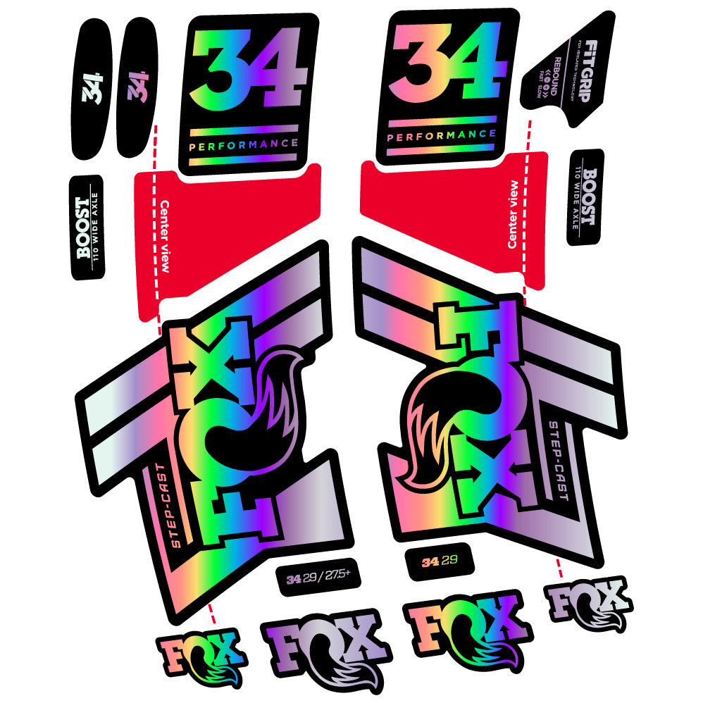 Aufkleber Fox 34 SC Performance 2019 Fahrradgabel Sticker Vinyl
