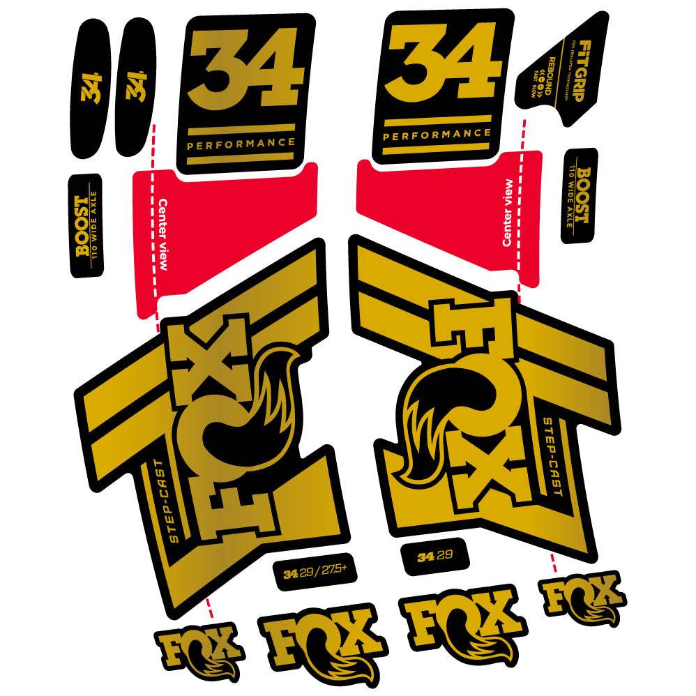 Aufkleber Fox 34 SC Performance 2019 Fahrradgabel Sticker Vinyl
