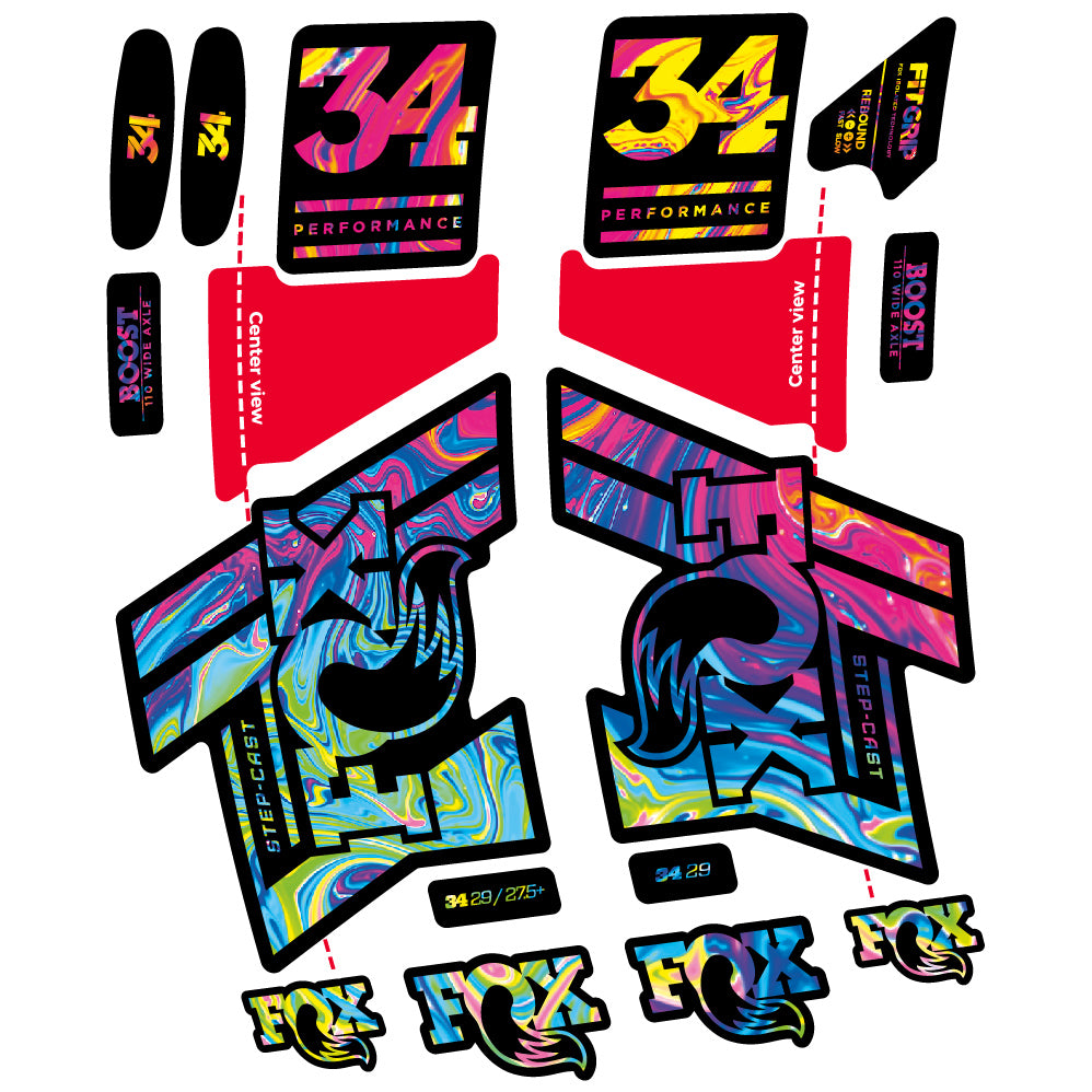 Aufkleber Fox 34 SC Performance 2019 Fahrradgabel Sticker Vinyl