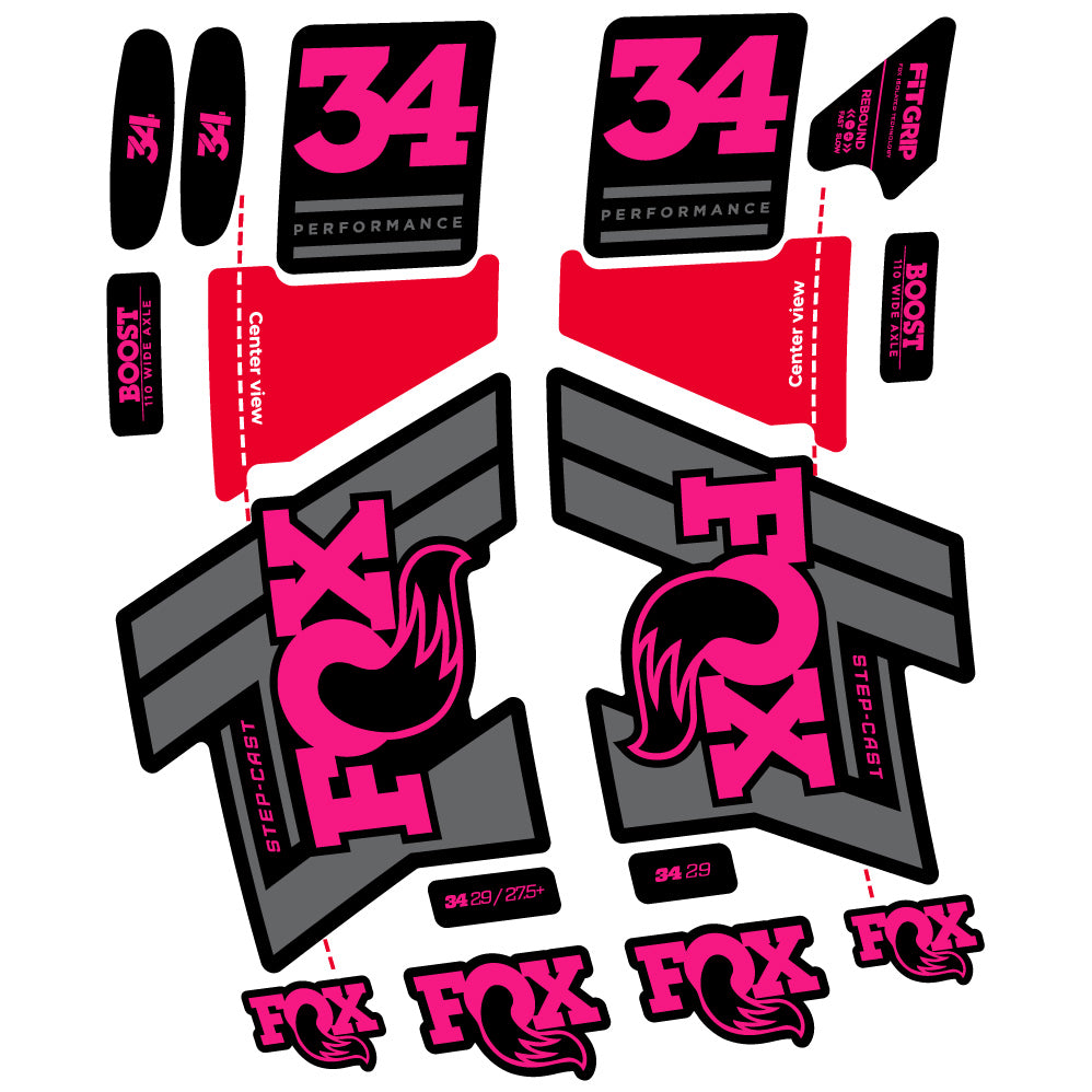 Aufkleber Fox 34 SC Performance 2019 Fahrradgabel Sticker Vinyl