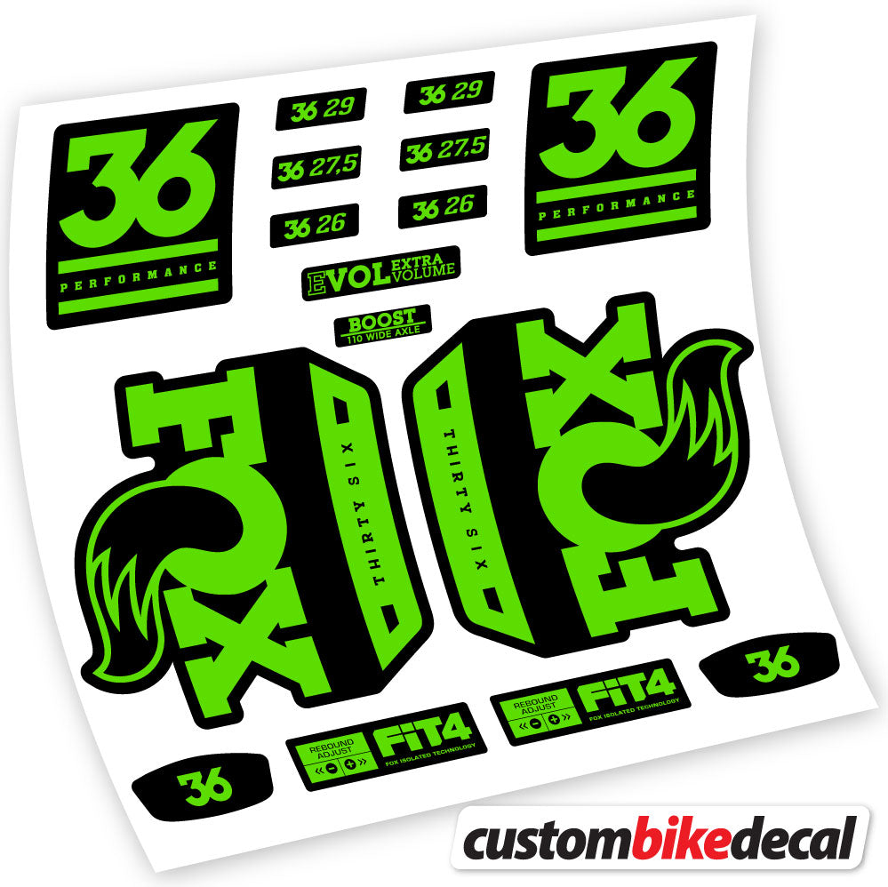 Decal, Fox 36, Bike Fork, sticker vinyl