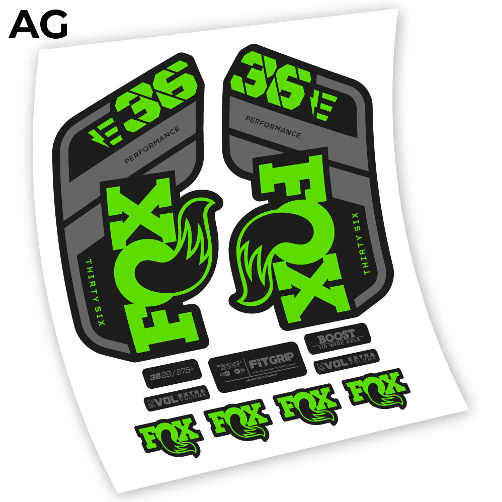 Aufkleber, Fox 36 E-Bike 2021, Fahrradgabel Sticker Vinyl