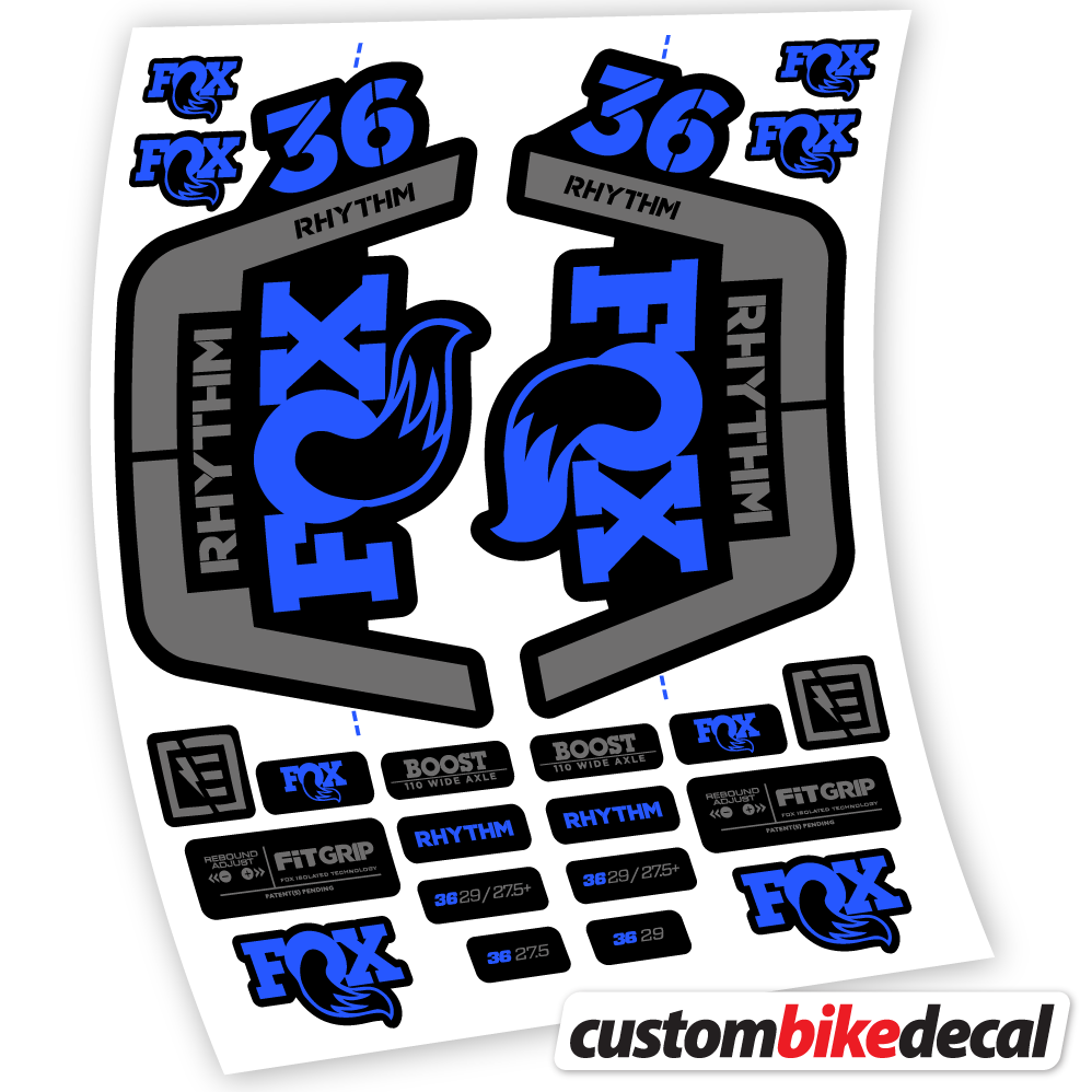 Aufkleber Fox 36 Rhythm 2019-2020, Fahrradgabel-Aufkleber Vinyl
