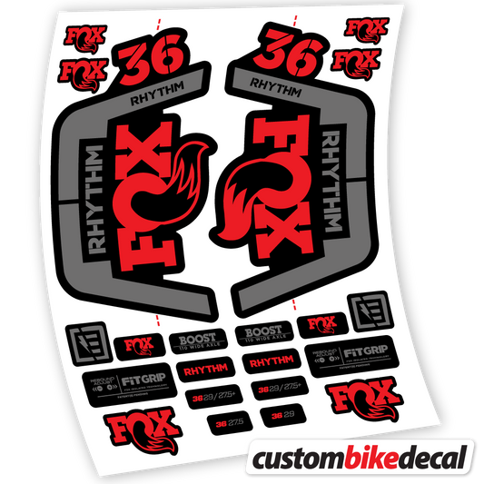 Aufkleber Fox 36 Rhythm 2019-2020, Fahrradgabel-Aufkleber Vinyl