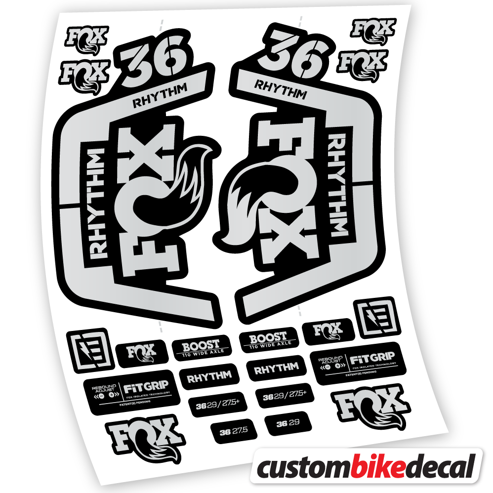 Aufkleber Fox 36 Rhythm 2019-2020, Fahrradgabel-Aufkleber Vinyl