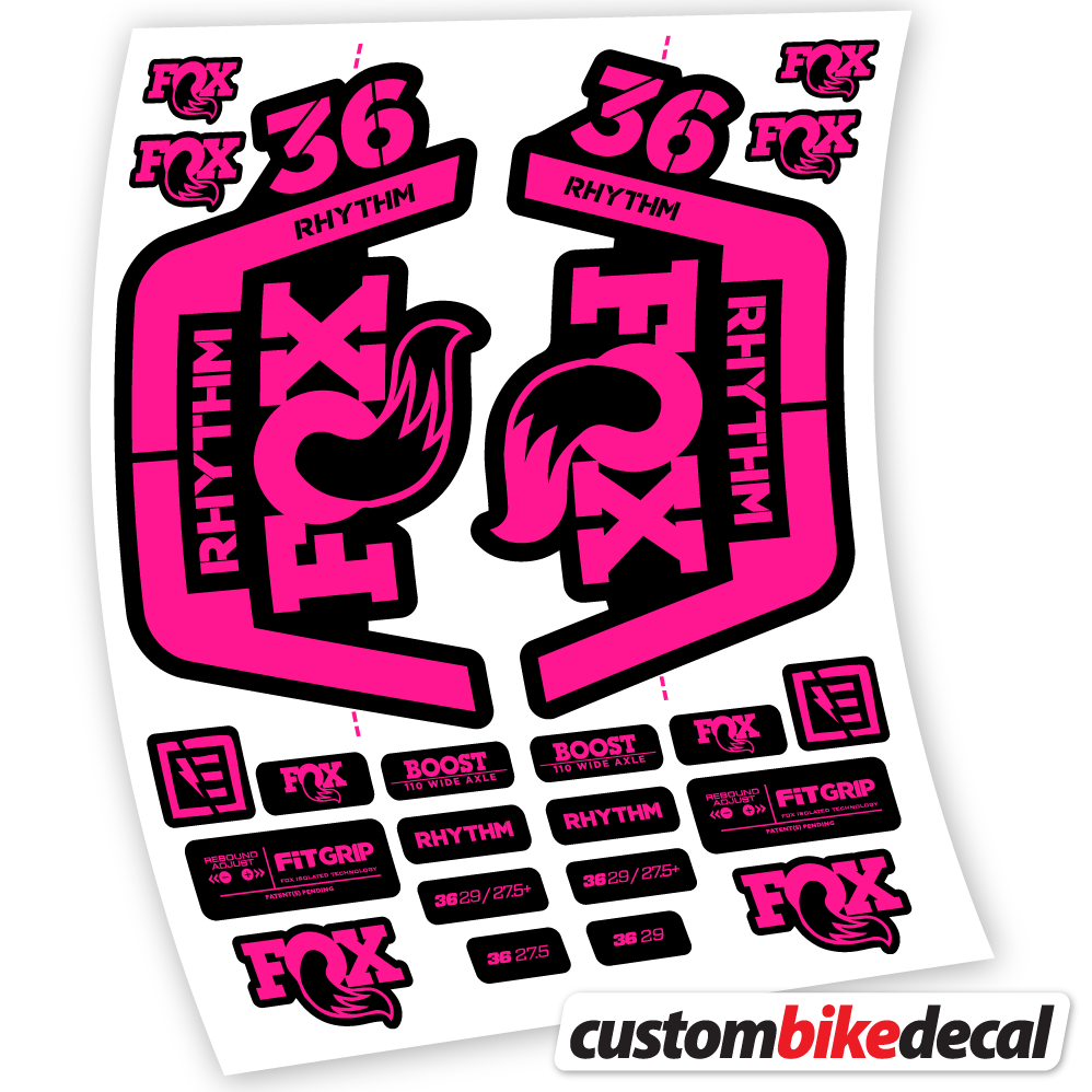 Aufkleber Fox 36 Rhythm 2019-2020, Fahrradgabel-Aufkleber Vinyl