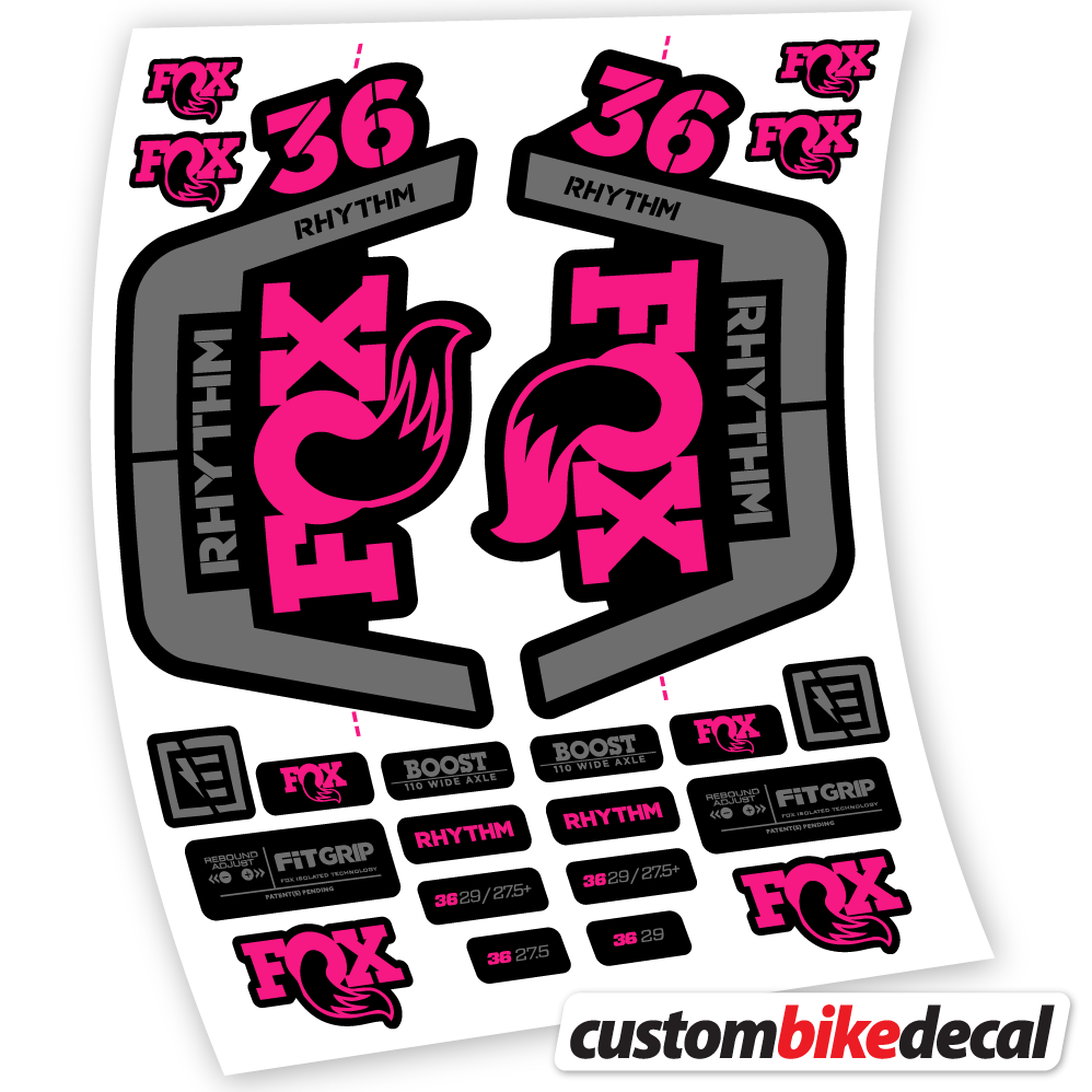 Aufkleber Fox 36 Rhythm 2019-2020, Fahrradgabel-Aufkleber Vinyl