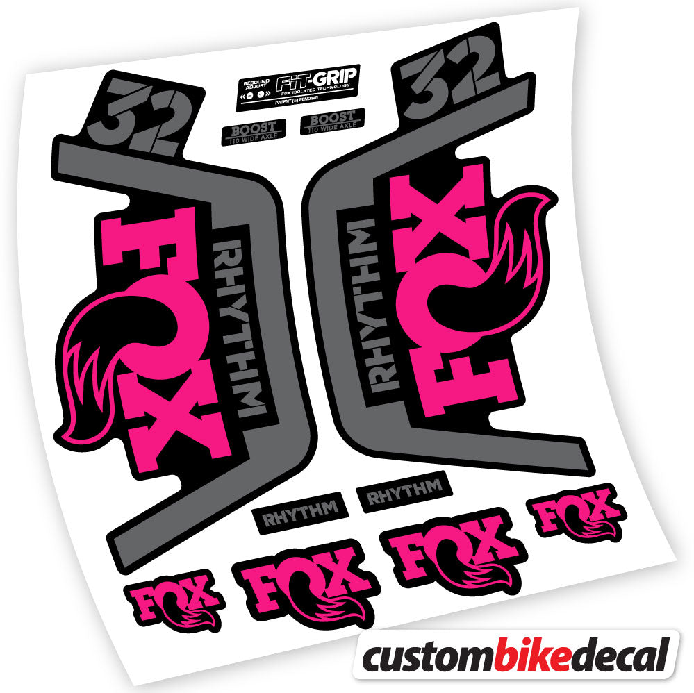 Vinyl-Aufkleber kompatibel mit Fox 32 Rhythm Fork 2019 – langlebige individuelle Aufkleber