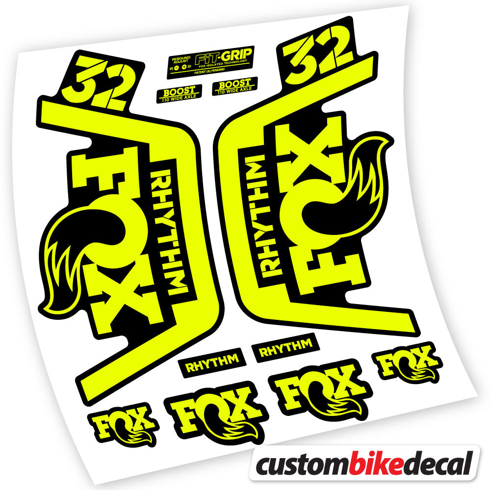 Vinyl-Aufkleber kompatibel mit Fox 32 Rhythm Fork 2019 – langlebige individuelle Aufkleber