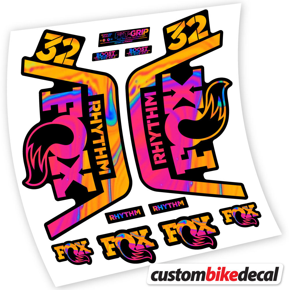 Vinyl-Aufkleber kompatibel mit Fox 32 Rhythm Fork 2019 – langlebige individuelle Aufkleber