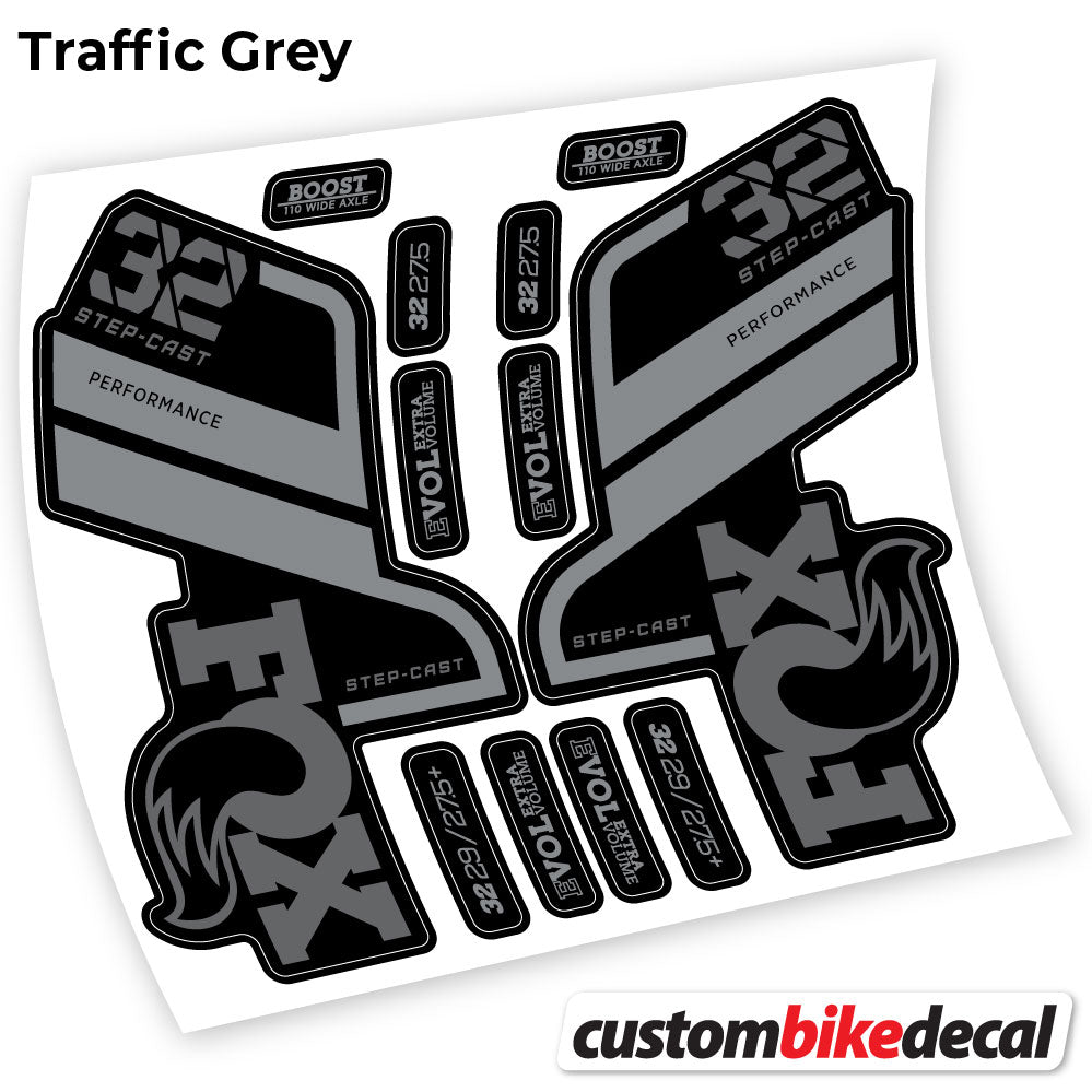 Aufkleber, Fox 32 SC Performance Step Cast 2021, Fahrradgabel-Aufkleber Vinyl