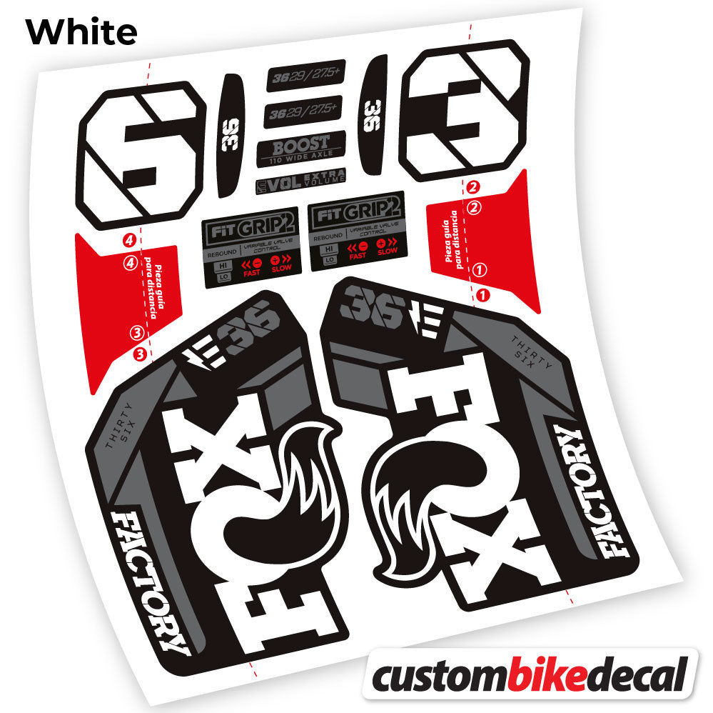 Aufkleber, Fox E-Bike Factory 2021, Sticker Vinyl