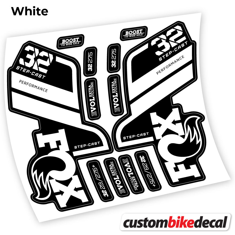 Aufkleber, Fox 32 SC Performance Step Cast 2021, Fahrradgabel-Aufkleber Vinyl