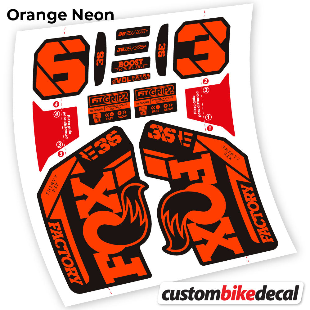 Aufkleber, Fox E-Bike Factory 2021, Sticker Vinyl