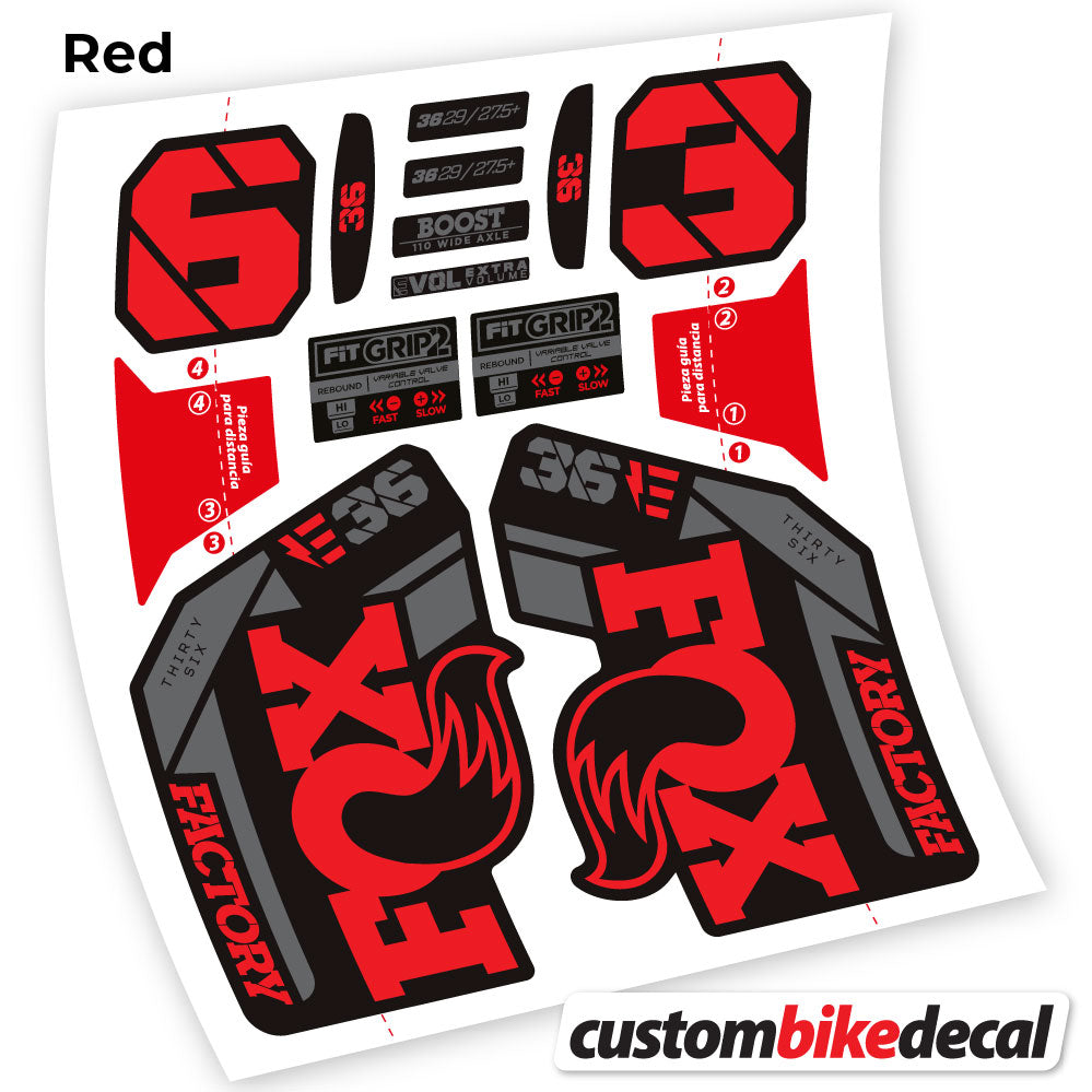 Aufkleber, Fox E-Bike Factory 2021, Sticker Vinyl