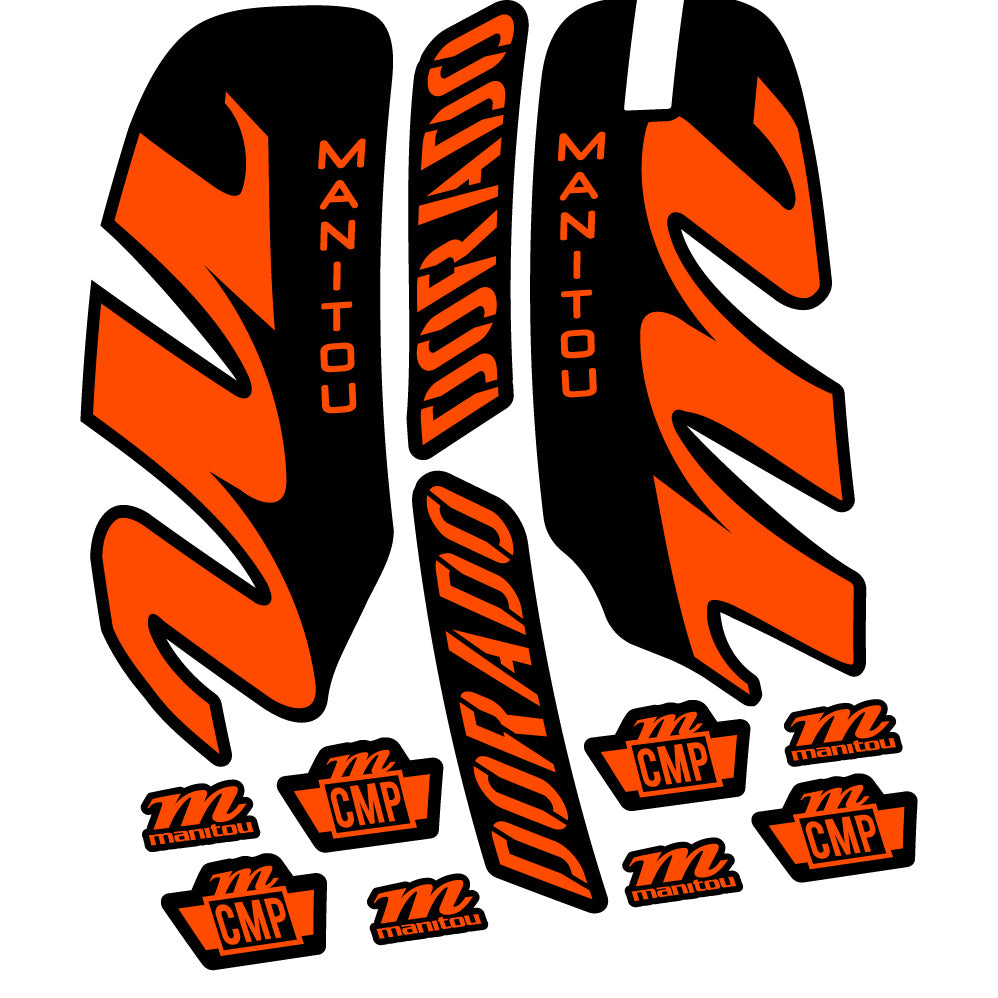 Aufkleber Manitou Dorado Comp 2022, Fahrradgabel, Sticker Vinyl