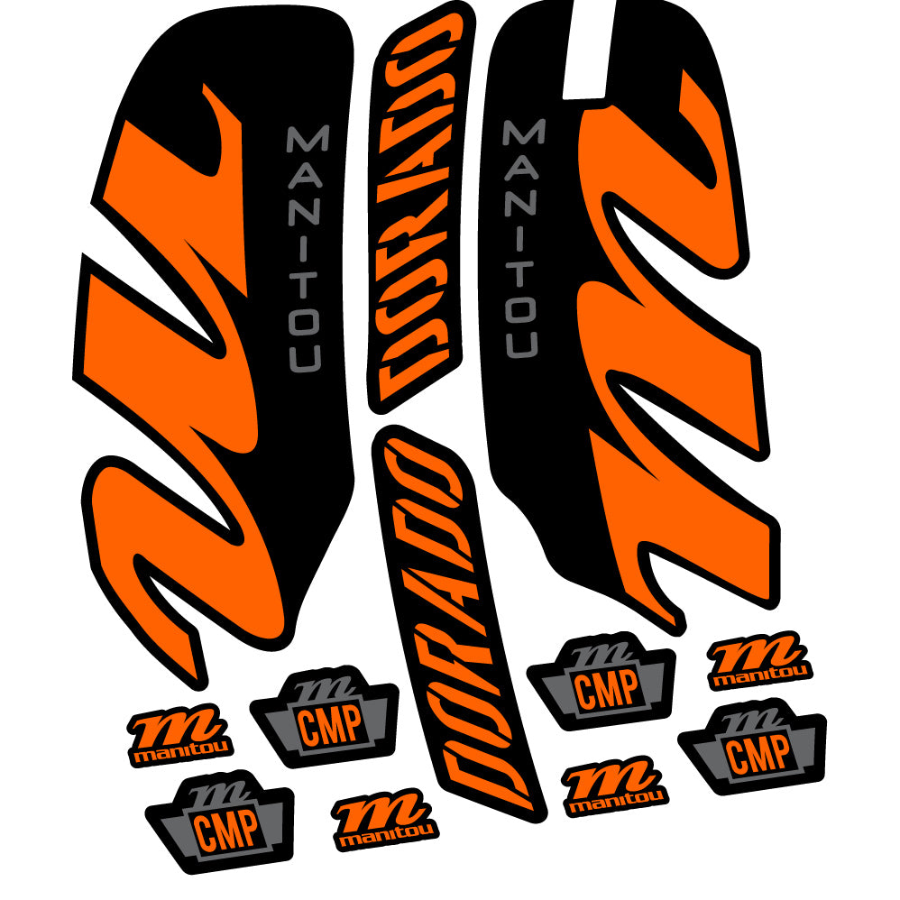 Aufkleber Manitou Dorado Comp 2022, Fahrradgabel, Sticker Vinyl