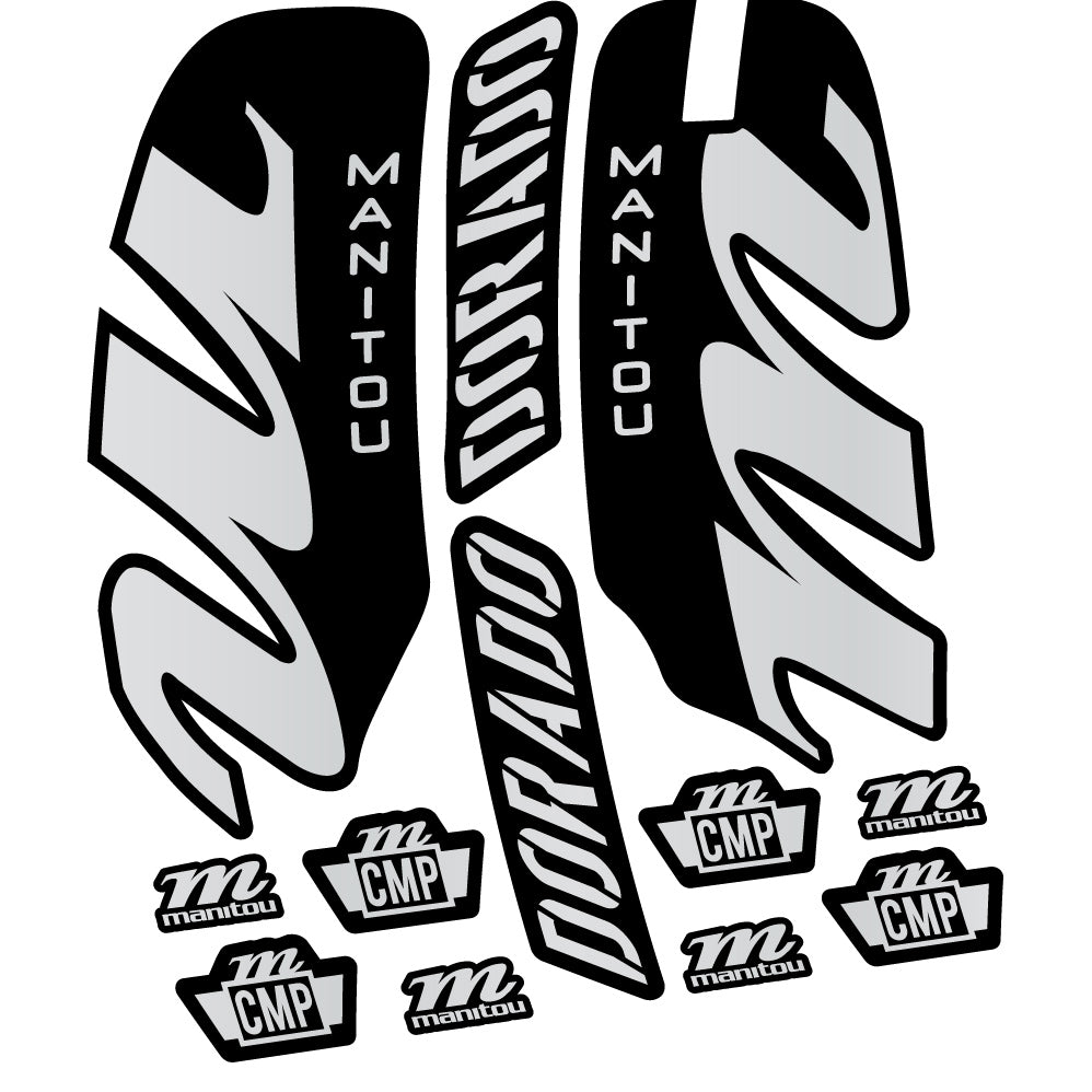 Aufkleber Manitou Dorado Comp 2022, Fahrradgabel, Sticker Vinyl