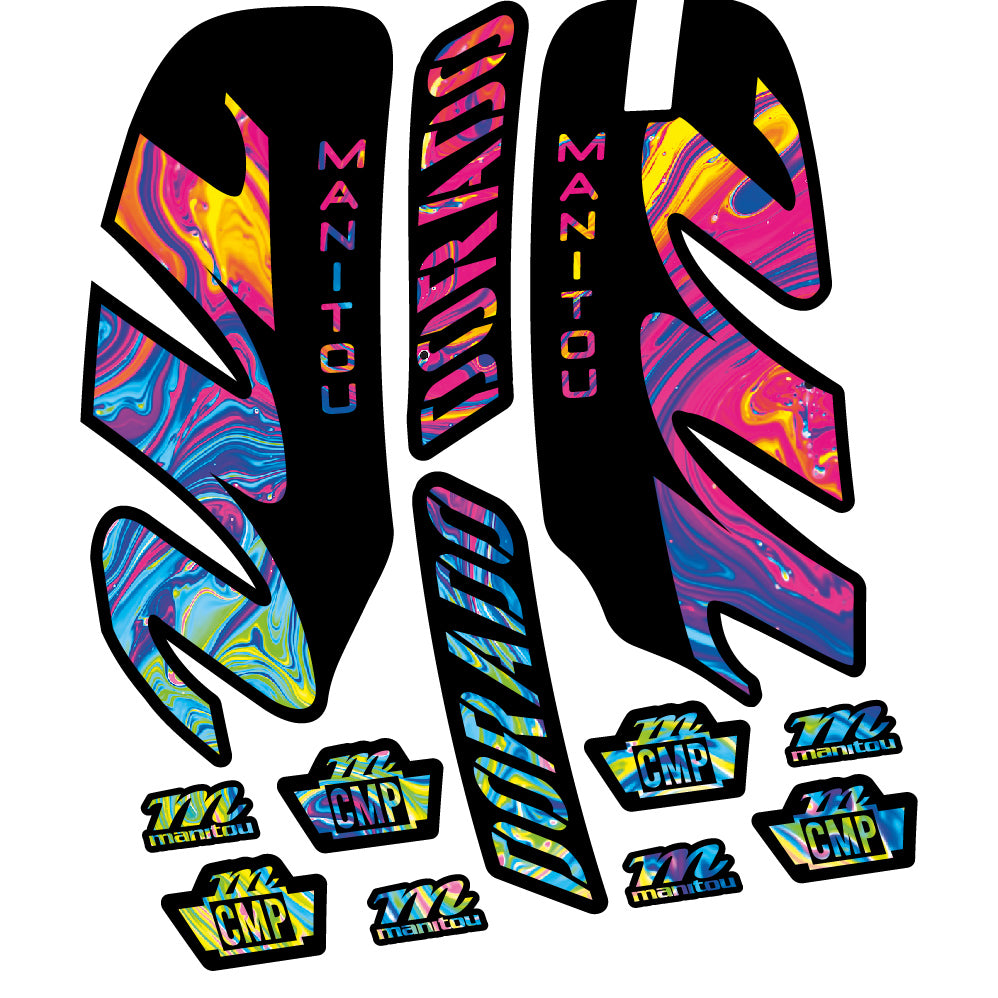 Aufkleber Manitou Dorado Comp 2022, Fahrradgabel, Sticker Vinyl