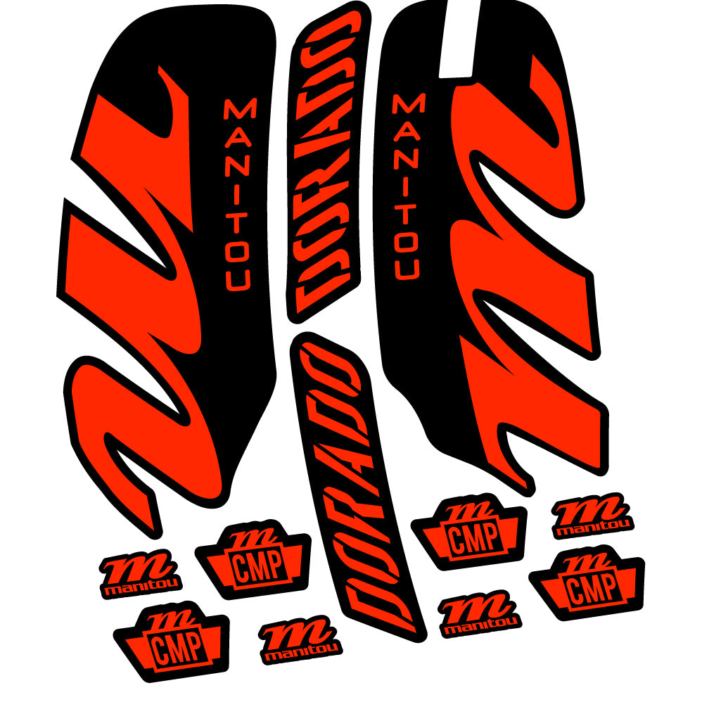 Aufkleber Manitou Dorado Comp 2022, Fahrradgabel, Sticker Vinyl