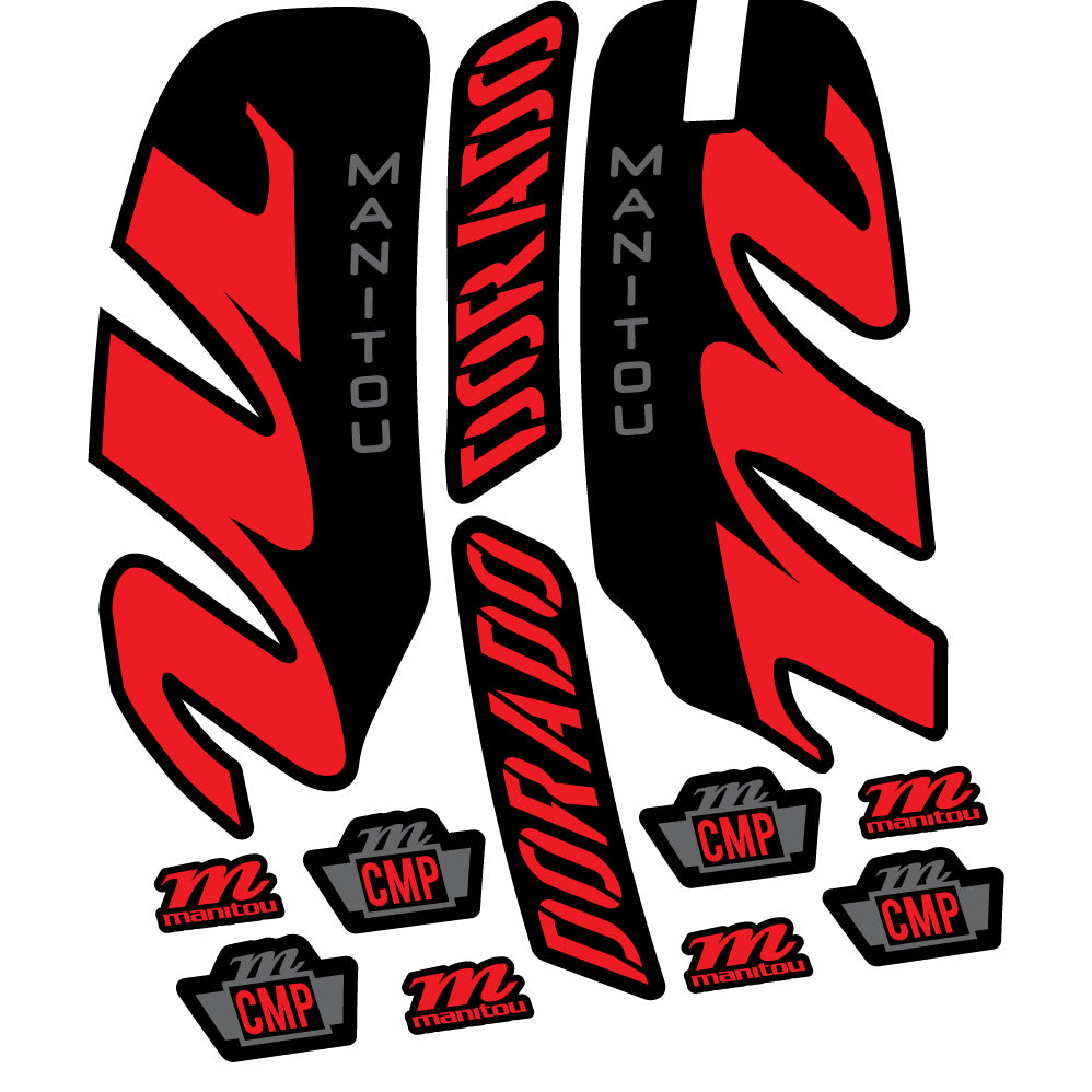 Aufkleber Manitou Dorado Comp 2022, Fahrradgabel, Sticker Vinyl