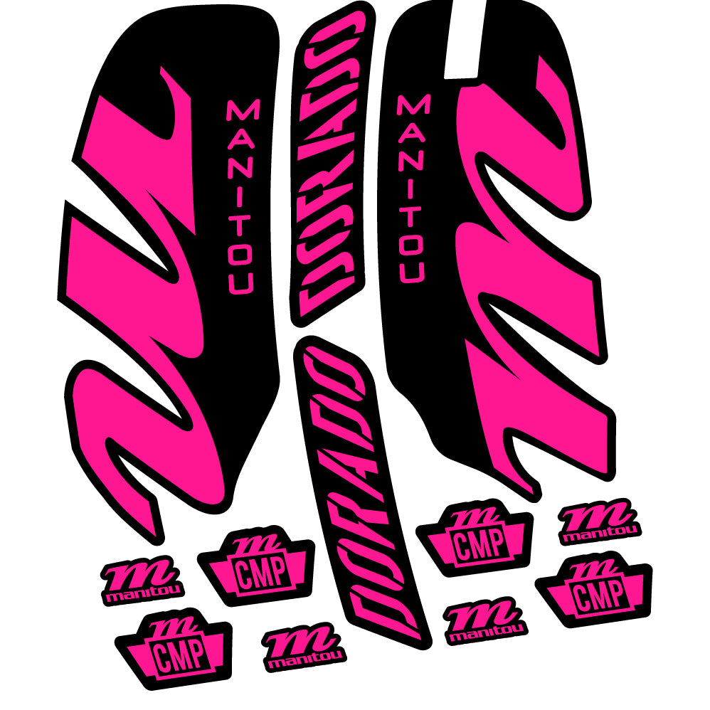Aufkleber Manitou Dorado Comp 2022, Fahrradgabel, Sticker Vinyl