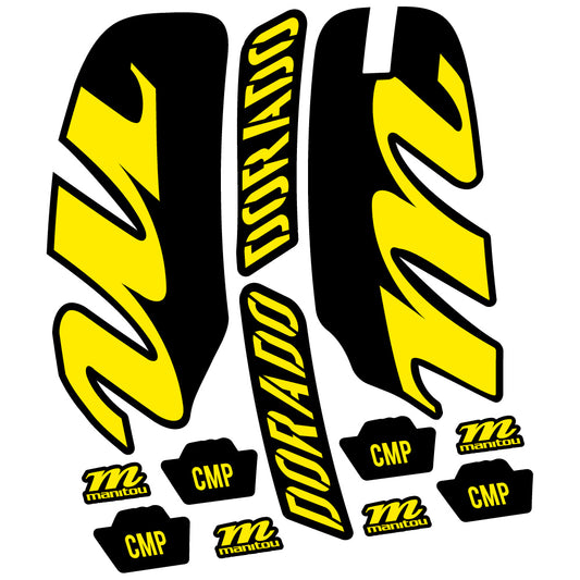 Decal Manitou Dorado Comp 2022, Bike Fork, Sticker Vinyl