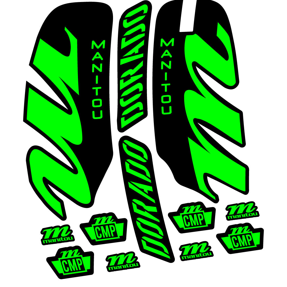 Aufkleber Manitou Dorado Comp 2022, Fahrradgabel, Sticker Vinyl