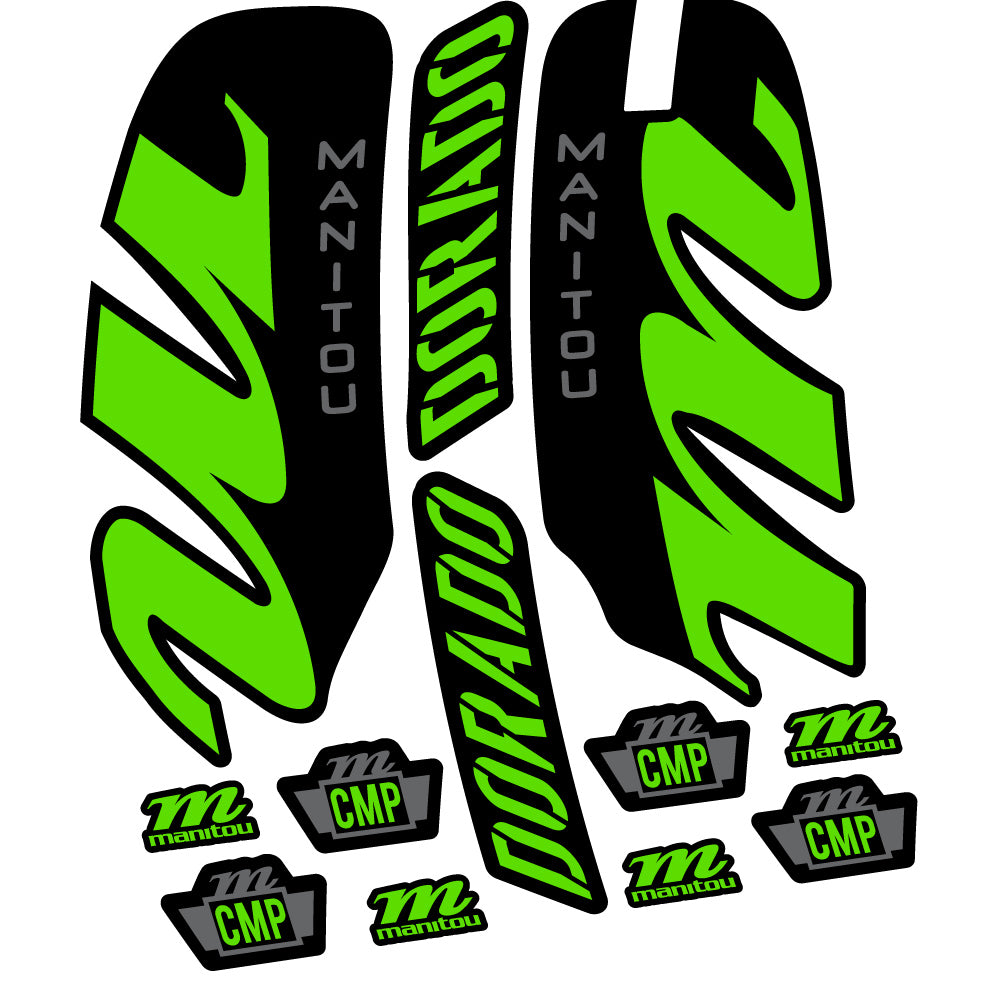 Aufkleber Manitou Dorado Comp 2022, Fahrradgabel, Sticker Vinyl