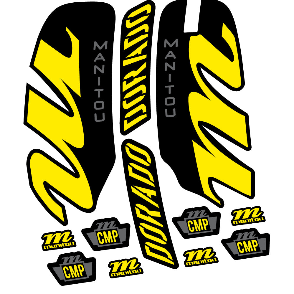Aufkleber Manitou Dorado Comp 2022, Fahrradgabel, Sticker Vinyl