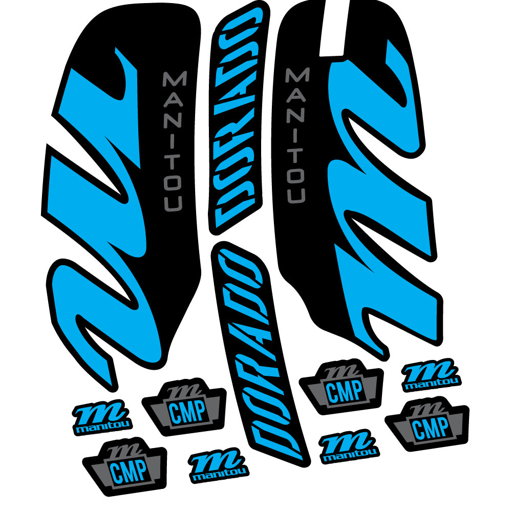 Aufkleber Manitou Dorado Comp 2022, Fahrradgabel, Sticker Vinyl