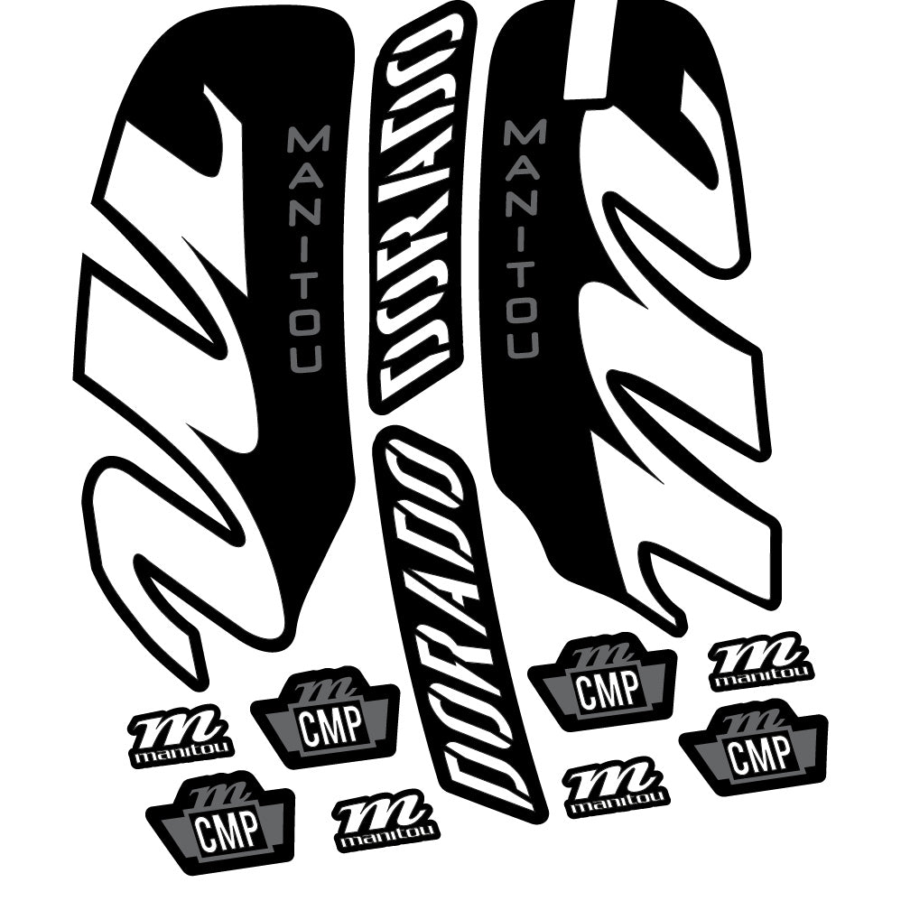 Aufkleber Manitou Dorado Comp 2022, Fahrradgabel, Sticker Vinyl