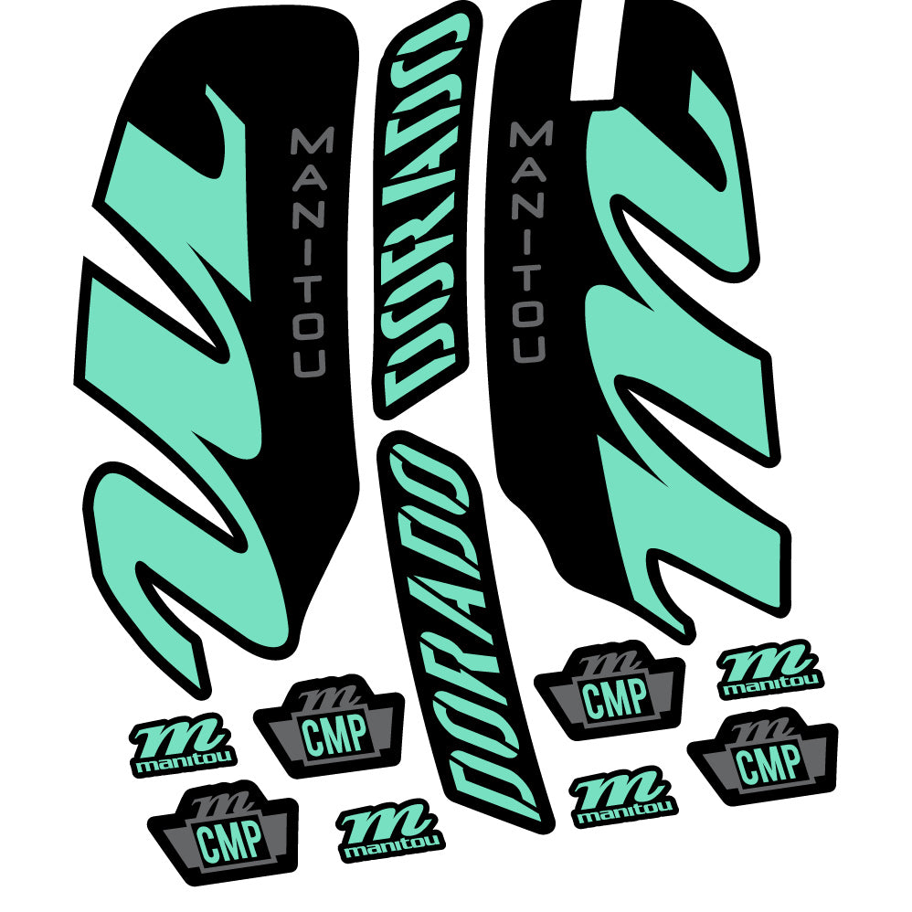 Aufkleber Manitou Dorado Comp 2022, Fahrradgabel, Sticker Vinyl