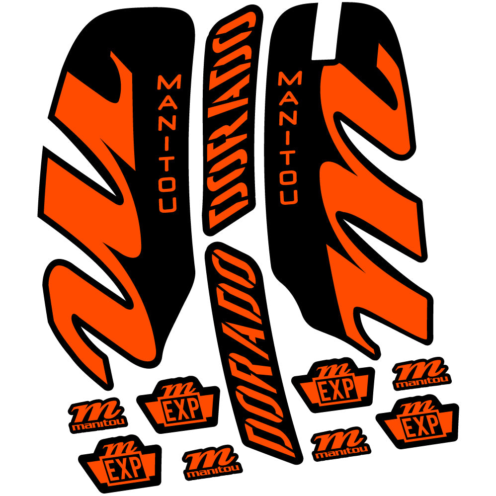 Aufkleber Manitou Dorado Expert 2022, Fahrradgabel, Sticker Vinyl