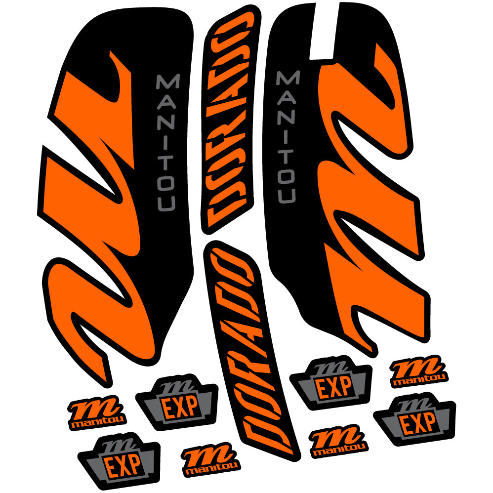 Aufkleber Manitou Dorado Expert 2022, Fahrradgabel, Sticker Vinyl