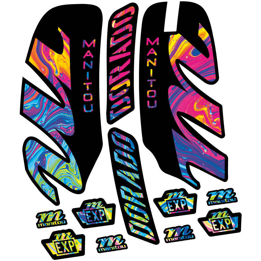 Aufkleber Manitou Dorado Expert 2022, Fahrradgabel, Sticker Vinyl