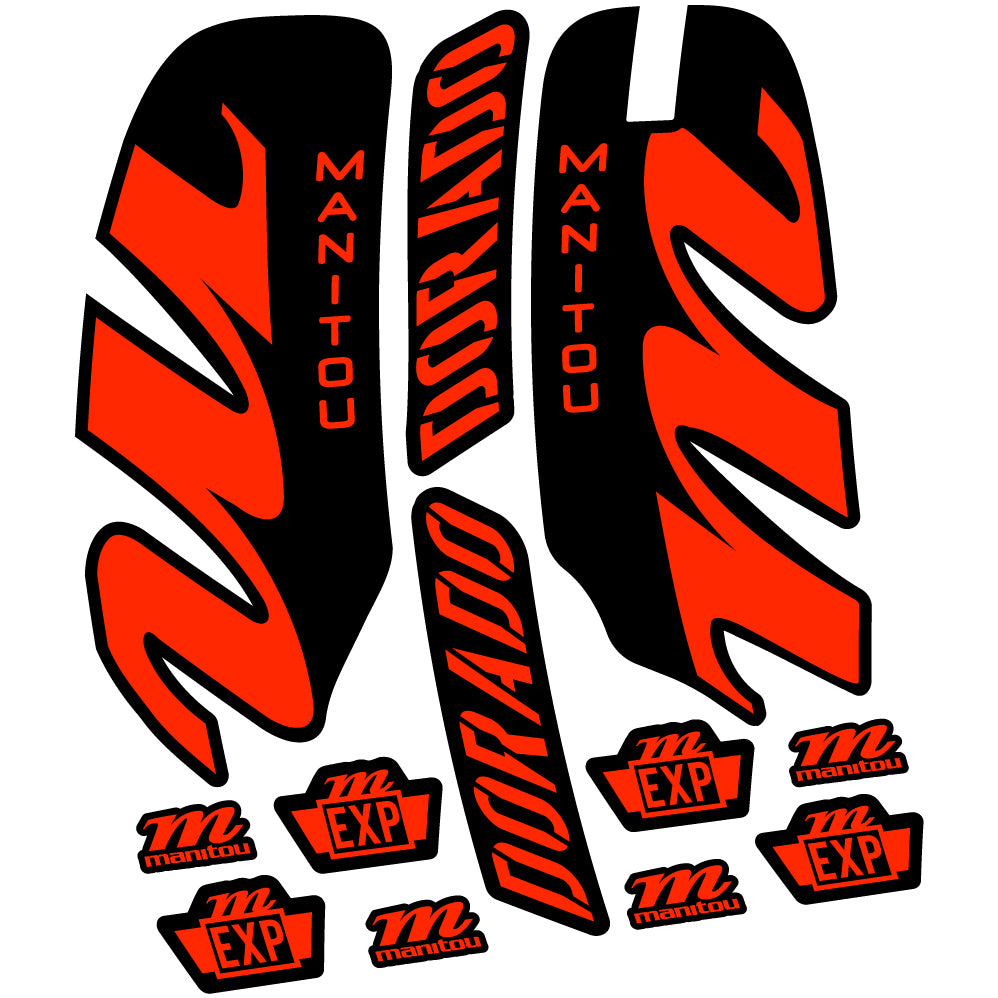 Aufkleber Manitou Dorado Expert 2022, Fahrradgabel, Sticker Vinyl