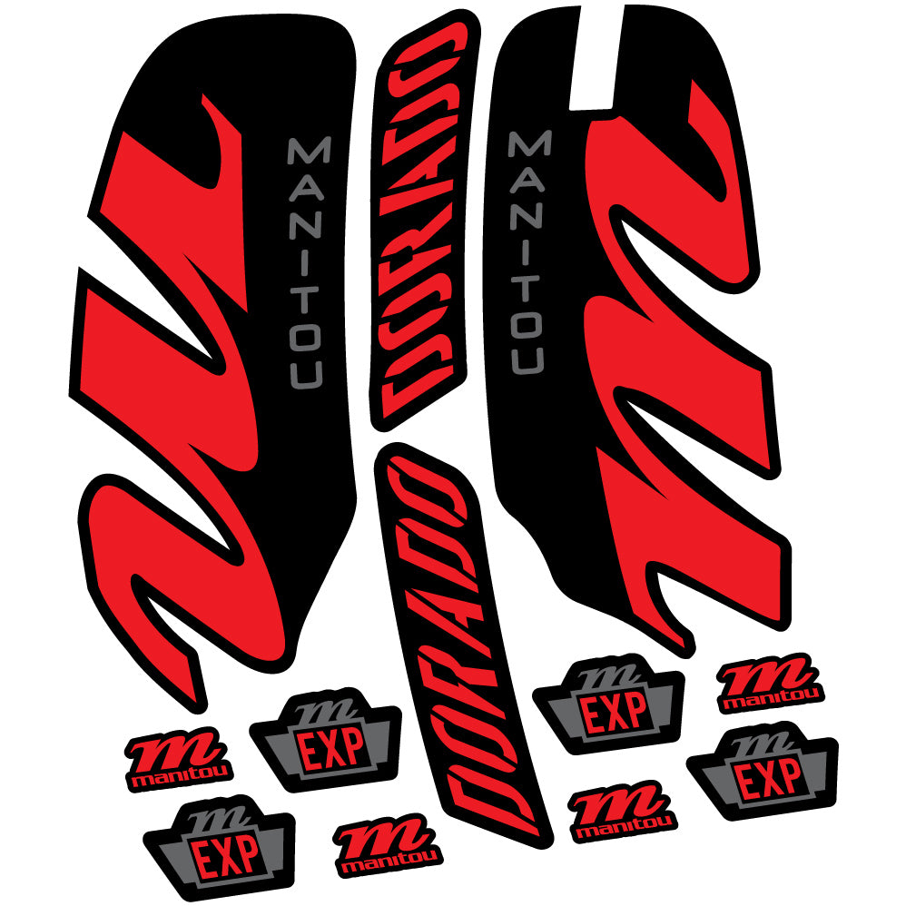 Aufkleber Manitou Dorado Expert 2022, Fahrradgabel, Sticker Vinyl