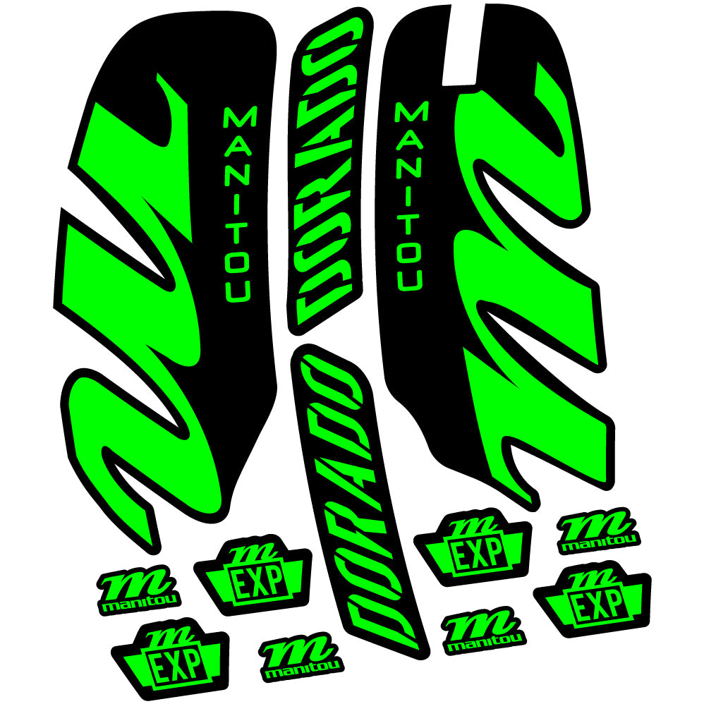 Aufkleber Manitou Dorado Expert 2022, Fahrradgabel, Sticker Vinyl
