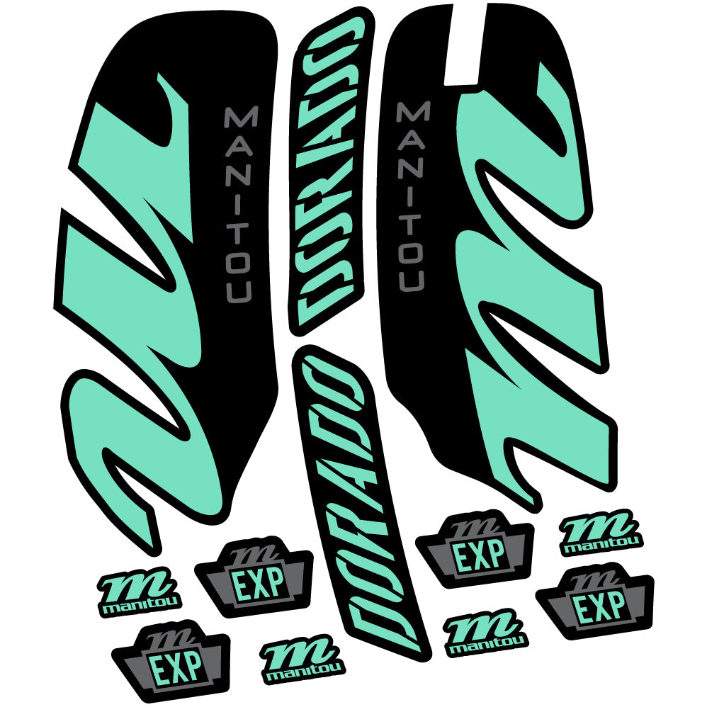 Aufkleber Manitou Dorado Expert 2022, Fahrradgabel, Sticker Vinyl