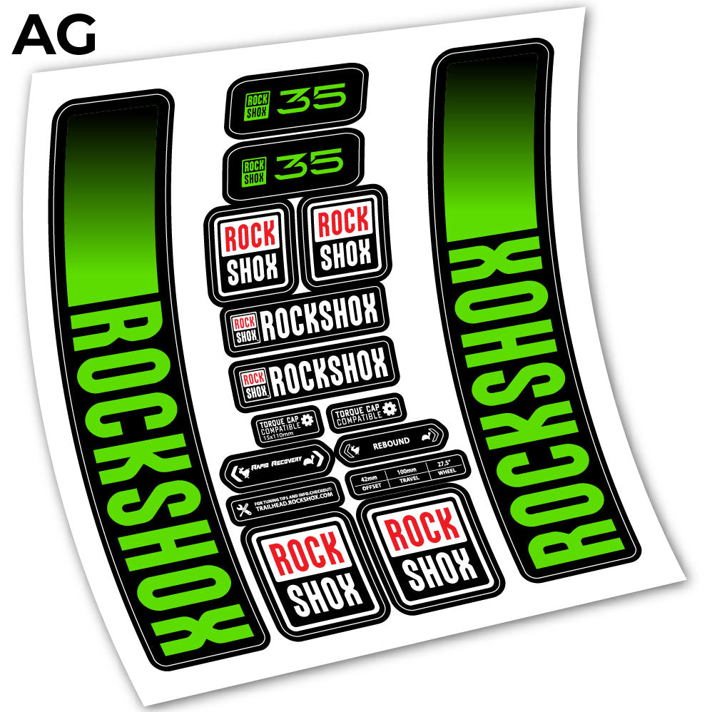 Decal, Rock Shox 35 2021, Bike Fork, sticker vinyl