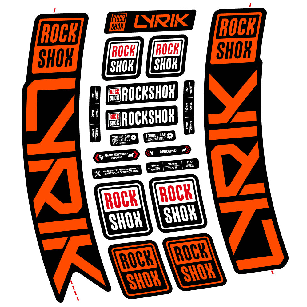 Decal Rock Shox Lyrik 2023 Bike Fork sticker vinyl